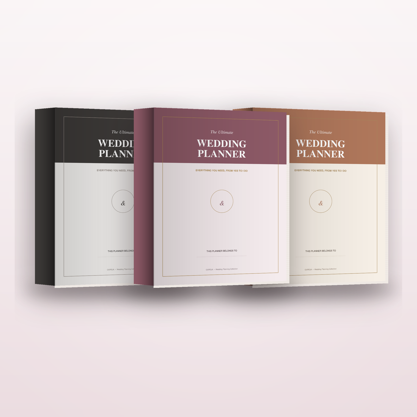 All three cover styles, Minimalist, Classic and Elegant, and Boho