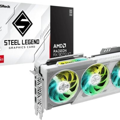 ASRock Radeon RX 9070 XT Steel Legend 16GB Graphics Card