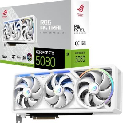 ASUS ROG Astral GeForce RTX 5080 White OC Edition 16GB GDDR7 Graphics Card