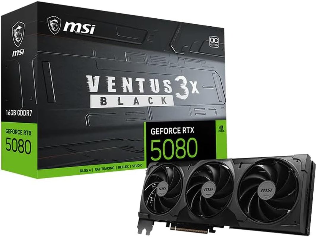 MSI GeForce RTX 5080 16G Ventus 3X OC 16GB GDDR7 Graphics Card