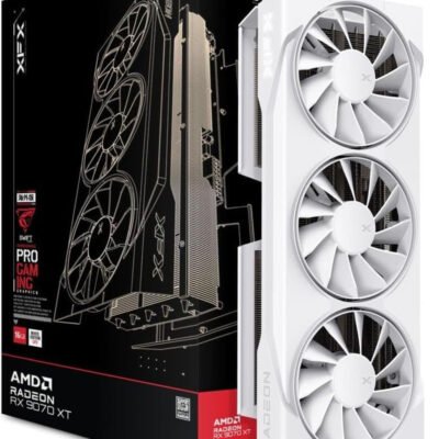 XFX Swift AMD Radeon RX 9070 XT White Triple Fan Gaming Edition 16GB GDDR6 Graphics Card
